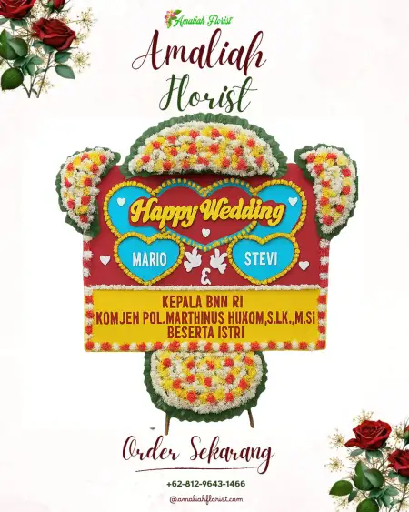 Papan Bunga Pernikahan Kembang Tanjung